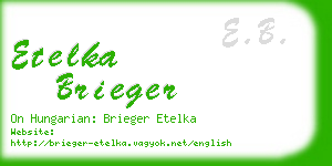 etelka brieger business card